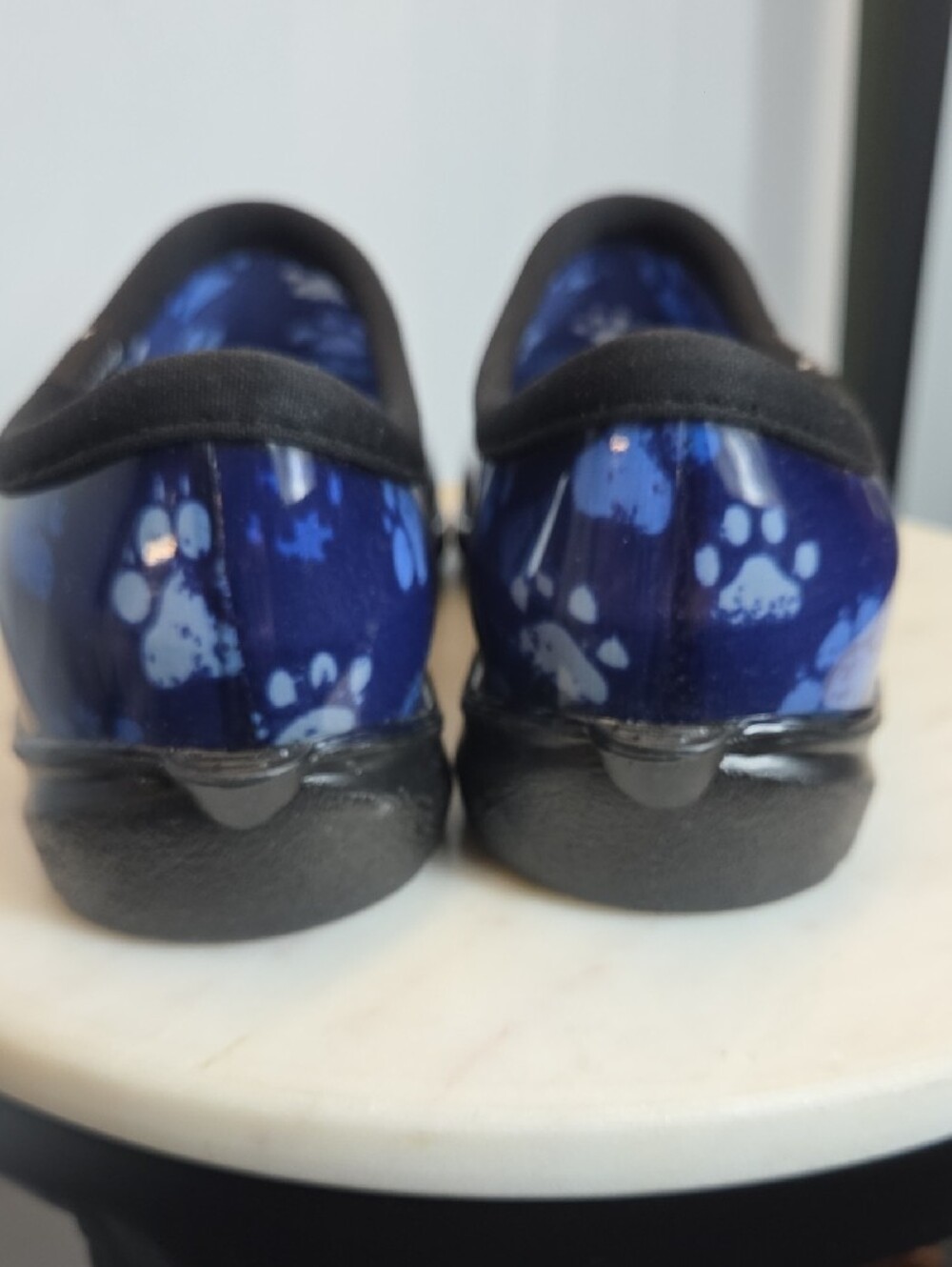 Sloggers Women's Navy Blue Paw-Print Rain Clogs Size 9 - Picture 4 of 9